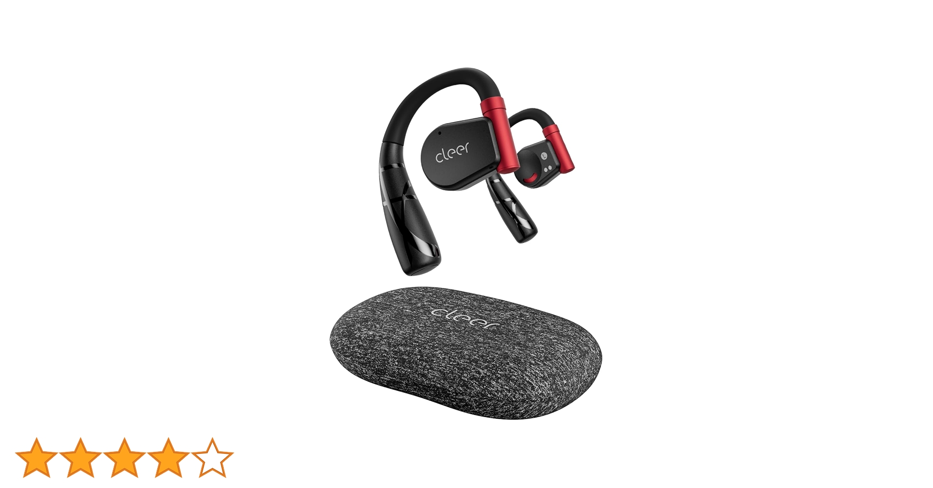 イヤホン Cleer ARC2 SPORTS Edition Black Red Cleer ARC II Sport Open Ear Wireless Earbuds with Dual Mic
